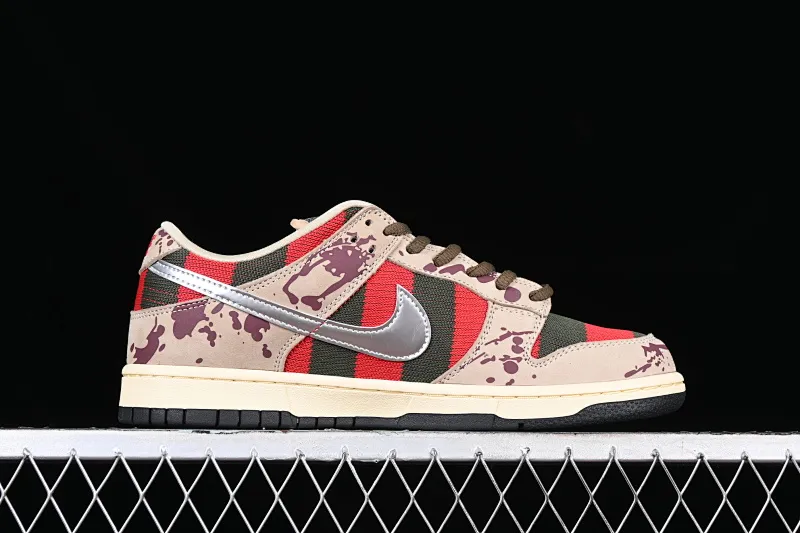 All Categories Nk SB Dunk Series Nk SB Dunk Low Low-top sneakers Pure original version Nk Dunk SB Low "Freddy Krueger" A Nightmare on Elm Street SB low-top sports and leisure sneakers 313170-202